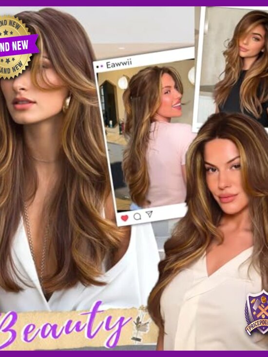 26 Inch Synthetic Glueless Lace Front Wig Heat Resistant Daily Wear main image 5